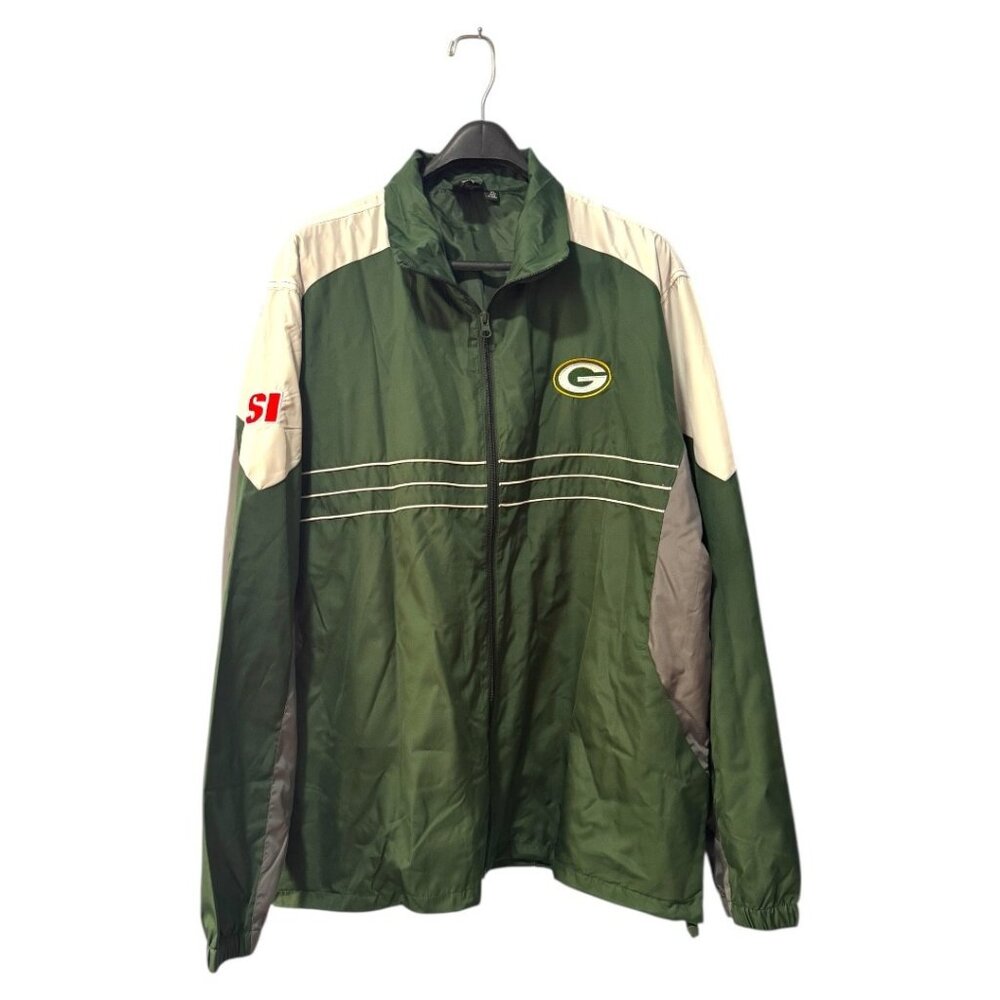 Green Bay Packers NFL Reebok Team Apparel Windbreaker Men's Jacket Size‎ XL euc